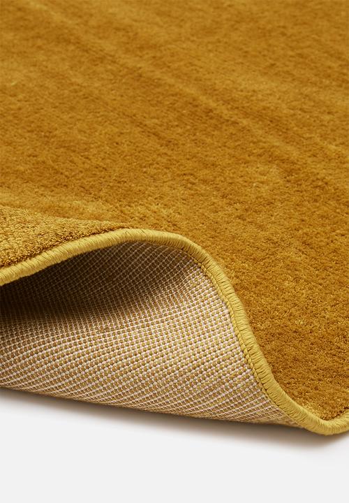 Sixth Floor - Silky micro polyester rug - mustard