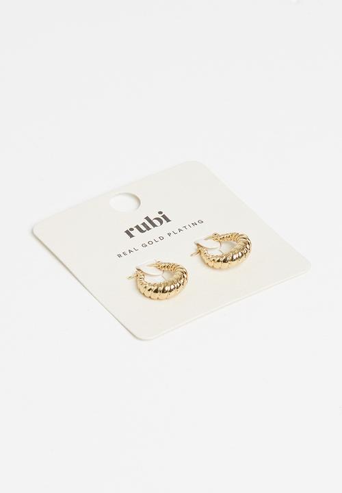 Rubi - Premium everyday hoop - gold plated frenchy