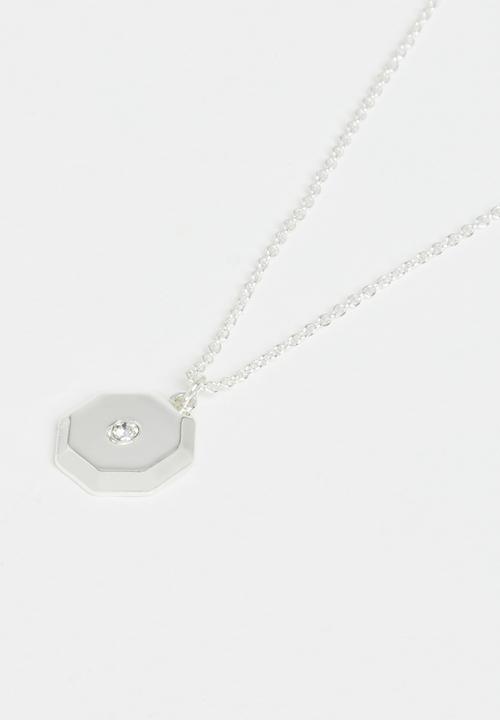 Rubi - Premium pendant necklace - sterling silver plated hex