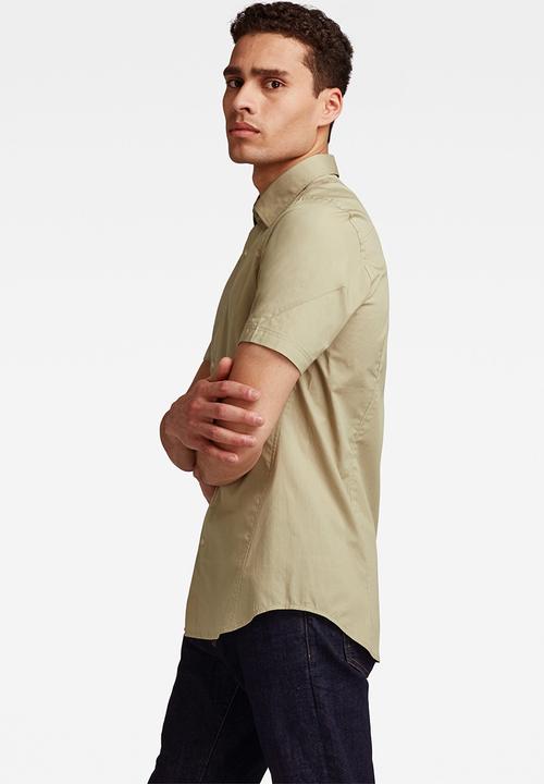 G-STAR - Dressed super slim short sleeve shirt - grege green