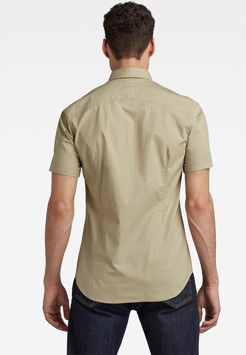 G-STAR - Dressed super slim short sleeve shirt - grege green