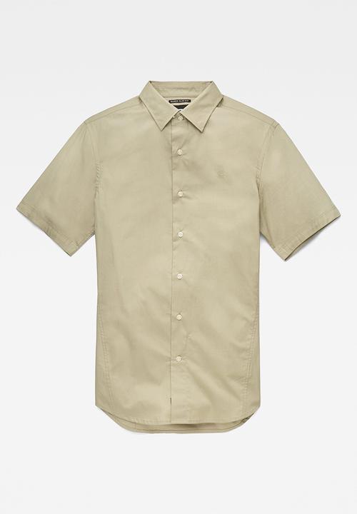 G-STAR - Dressed super slim short sleeve shirt - grege green