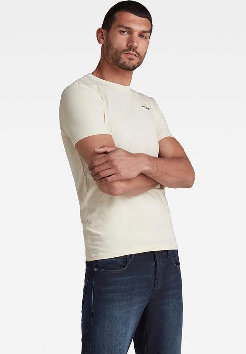 G-STAR - Slim base short sleeve tee - ecru