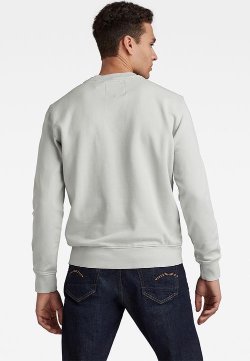 G-STAR - Logo badge sweat - light grey 