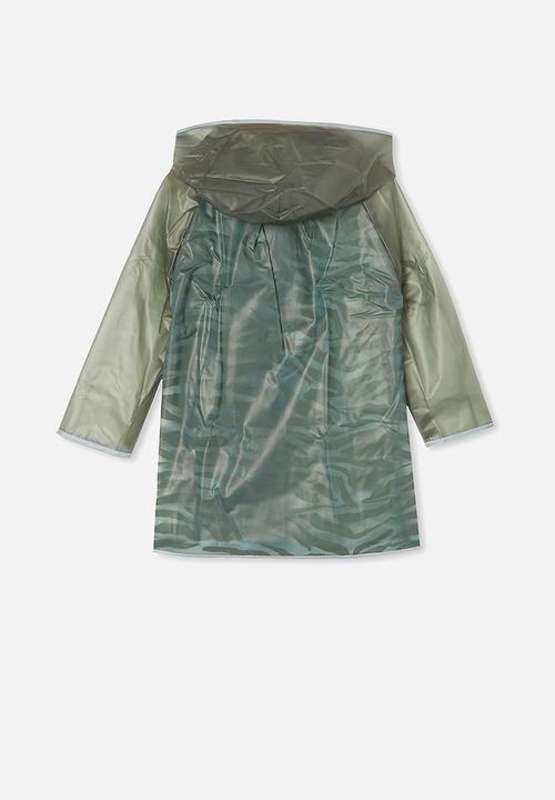 Cotton On - Cloudburst raincoat - swag green zebra