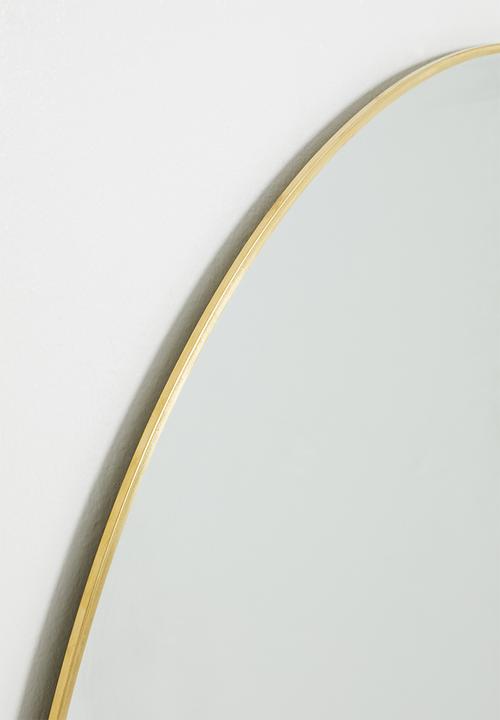 Sixth Floor - Cleo round mirror - gold 90cm