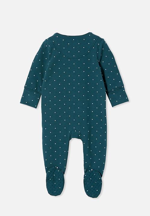 Cotton On - The long sleeve zip romper - teal