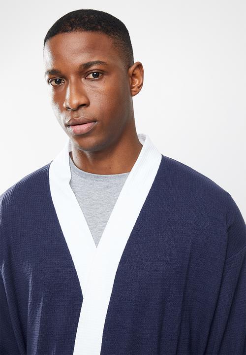 STYLE REPUBLIC - Waffle robe - navy