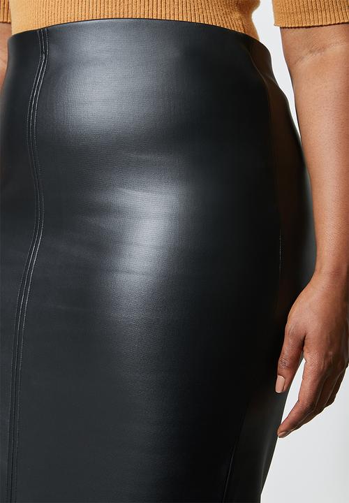 Superbalist - Coated scuba bodycon - black