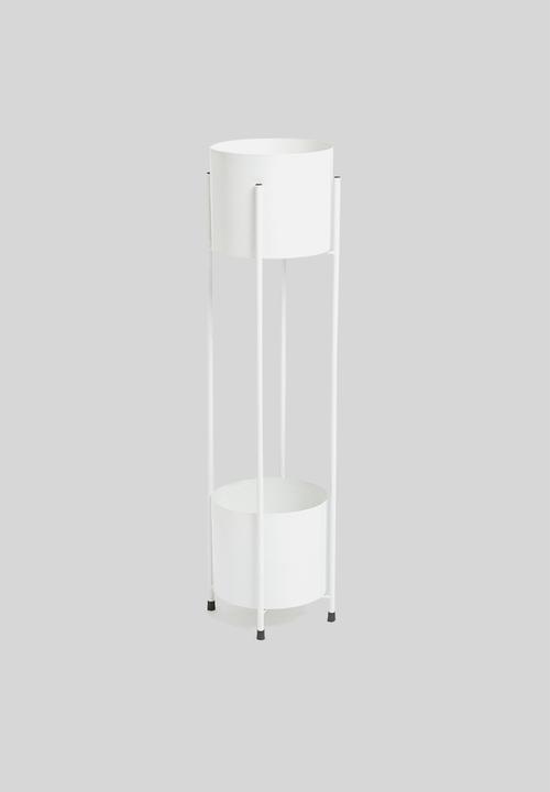 Sixth Floor - Double planter - white