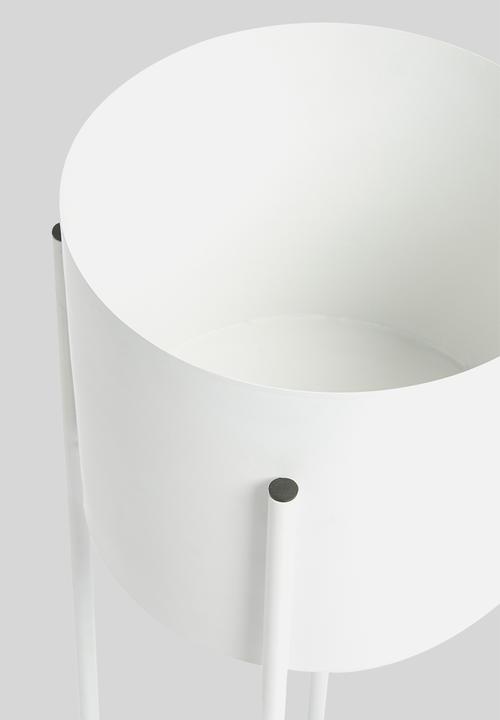 Sixth Floor - Double planter - white