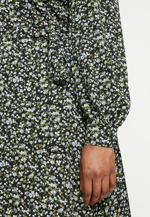 Missguided - Plus v-neck wrap midaxi dress floral - multi 