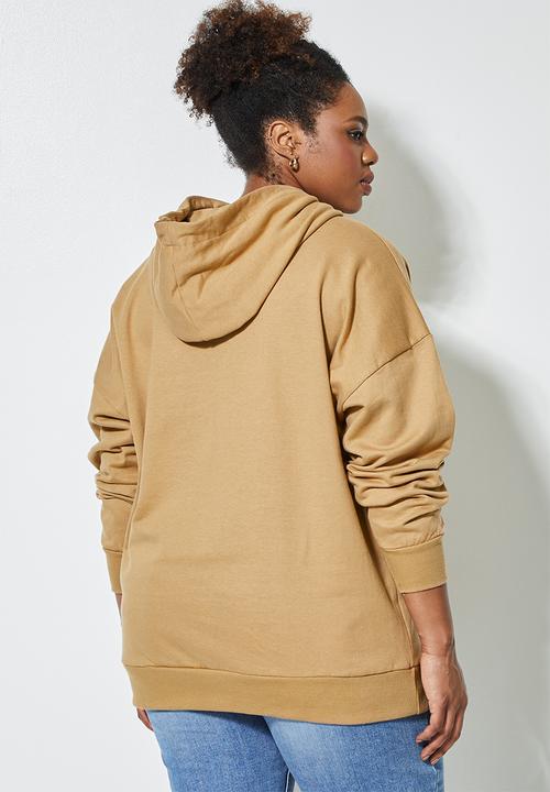 Superbalist - Longline hoodie - brown