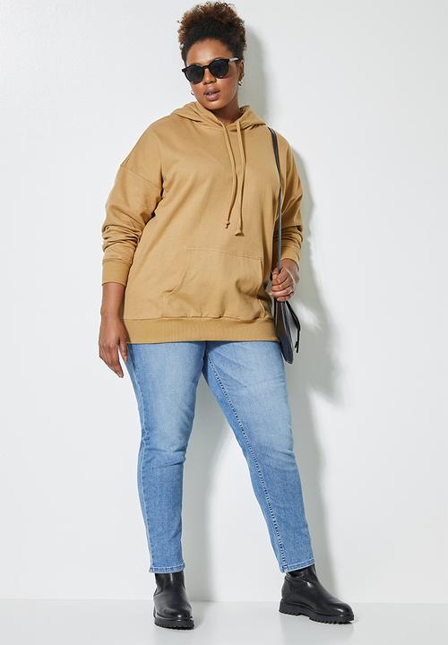 Superbalist - Longline hoodie - brown