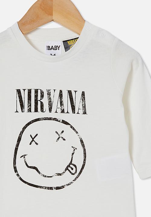 Cotton On - Jamie long sleeve tee-lcn - lcn liv vanilla/nirvana smile