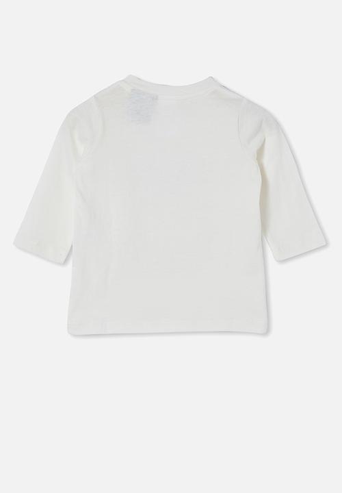 Cotton On - Jamie long sleeve tee-lcn - lcn liv vanilla/nirvana smile