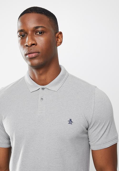 Original Penguin - Raised rib polo - rain heather