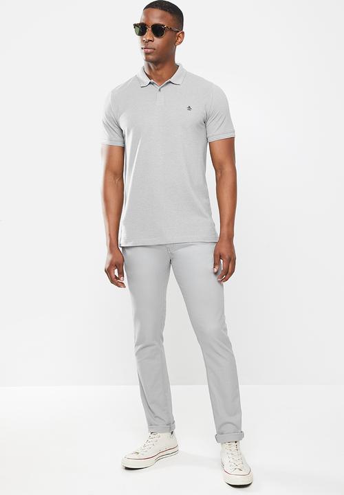 Original Penguin - Raised rib polo - rain heather