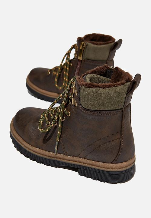 Cotton On - Crafted hiker boot - vintage brown