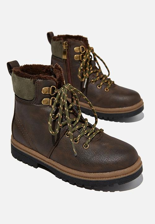Cotton On - Crafted hiker boot - vintage brown
