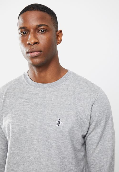 Original Penguin - Long sleeve sticker Pete fleece - rain heather
