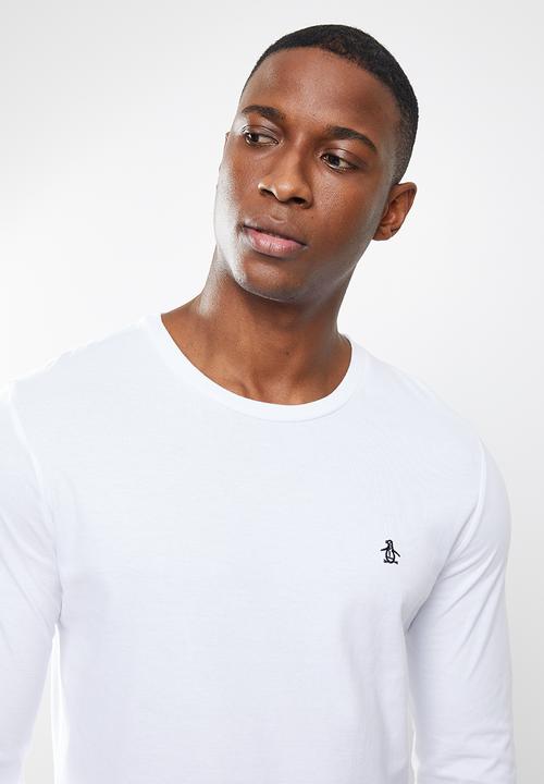 Original Penguin - Ls embroidered logo tee - bright white
