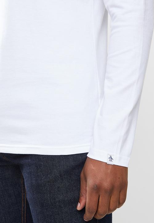 Original Penguin - Ls embroidered logo tee - bright white