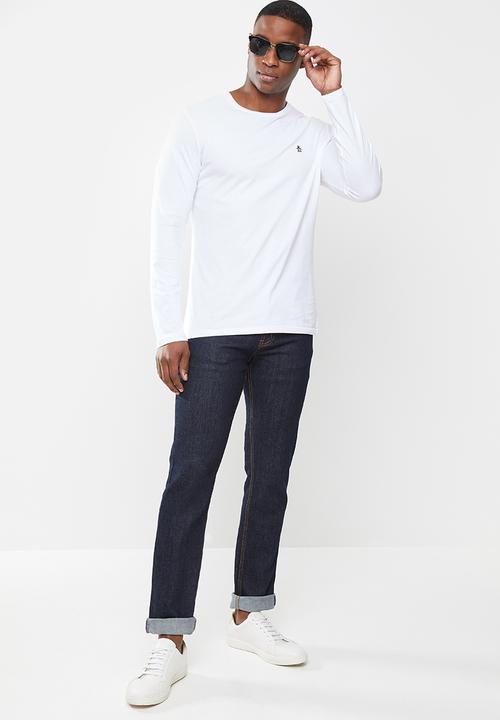 Original Penguin - Ls embroidered logo tee - bright white