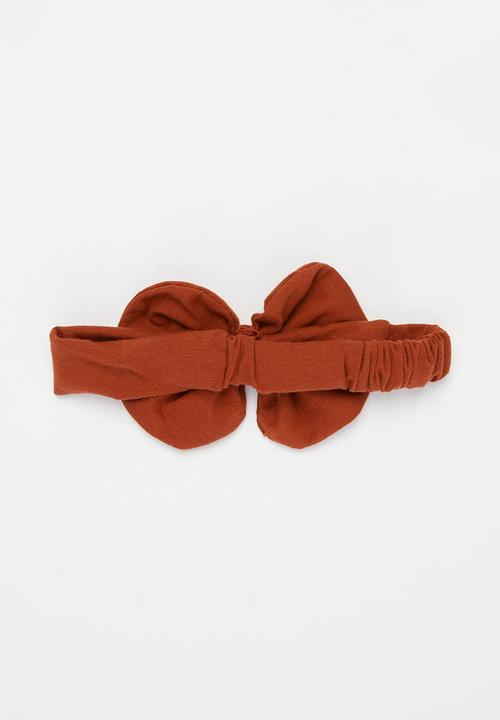 Baby Star - Baby star headband with bow - tan