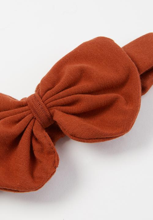 Baby Star - Baby star headband with bow - tan