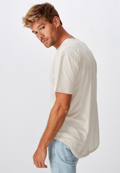 Cotton On - Longline scoop burnout T-shirt - grey