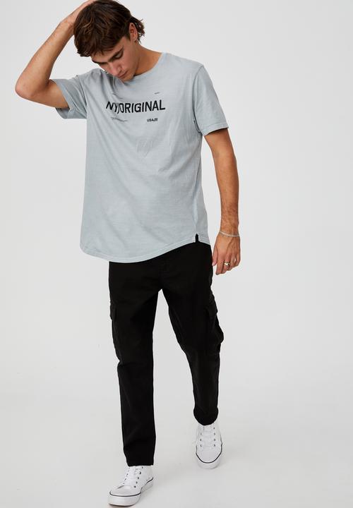 Cotton On - Longline scoop T-shirt - blue