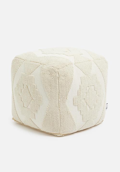 Sixth Floor - Bobble woven ottoman - cream