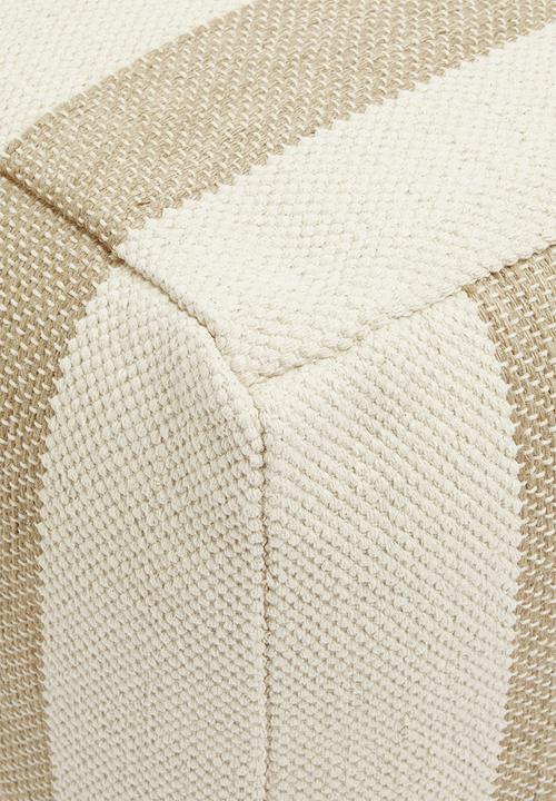 Sixth Floor - Bouclair jute ottoman - natural