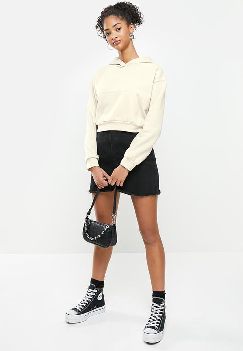 Blake - Cropped hoodie - creme brulee