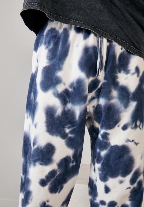 Factorie - Relaxed tie dye trackpant - indigo bleed tie dye