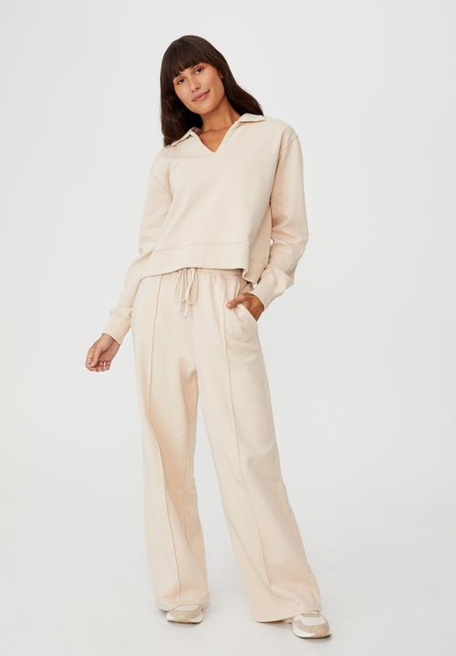 Cotton On - Kora collared long sleeve pullover - stone