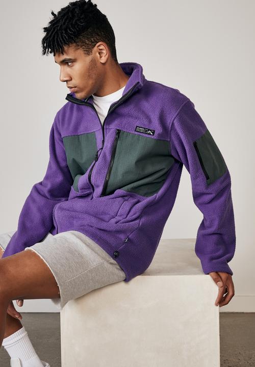 Factorie - Teddy zip thru mountain jacket - purple