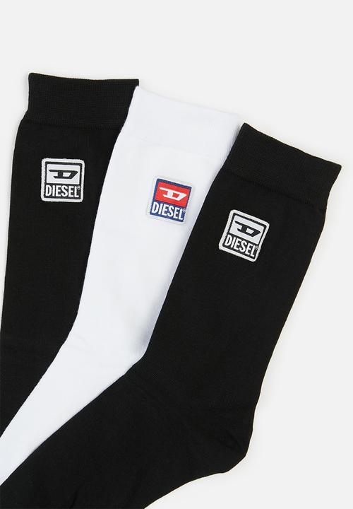 Diesel  - Ray 3 pack socks - black & white