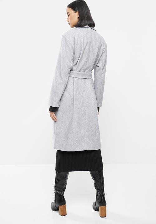 ONLY - Trillion long belt coatigan - light grey