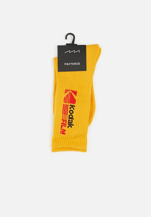 Factorie - License retro rib socks - yellow