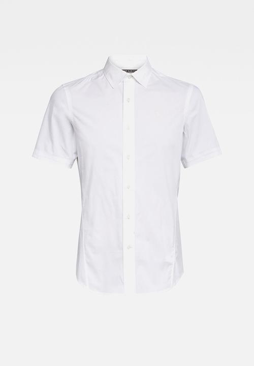G-STAR - Dressed super slim s\s shirt - white