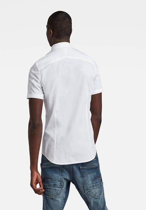 G-STAR - Dressed super slim s\s shirt - white