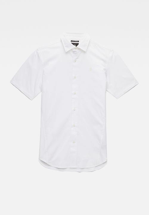 G-STAR - Dressed super slim s\s shirt - white