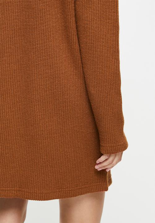 Me&B - Cowl neck top dress - rust