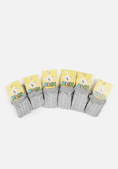 Klin - Girls 6-pack knee high socks - light grey