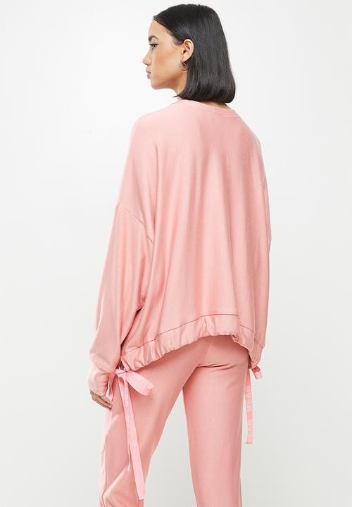 Me&B - Drawstring fleece sweat - pink