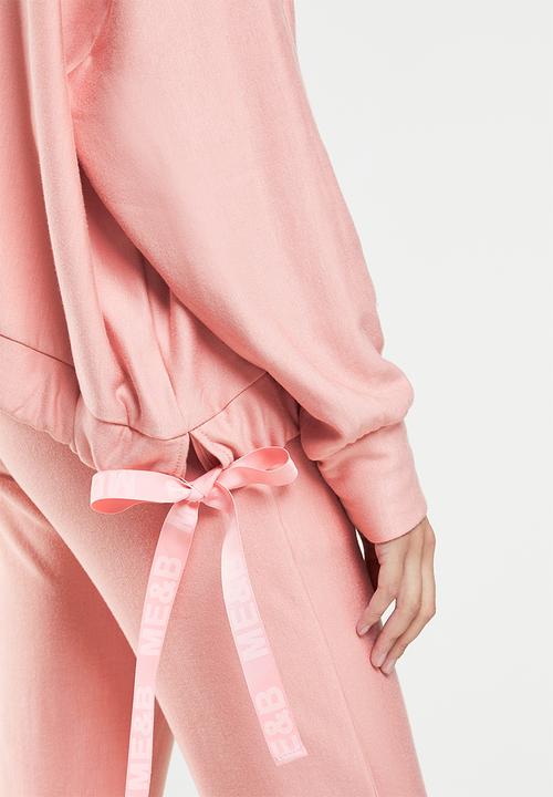 Me&B - Drawstring fleece sweat - pink