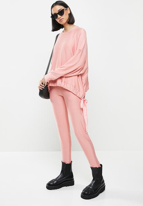 Me&B - Drawstring fleece sweat - pink