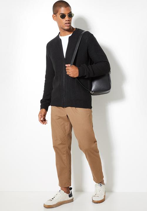 Superbalist - Zip-through bomber knit - black